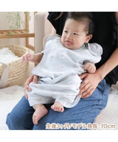 Mother garden しろたん 総柄 スリーパー 四重ガーゼ ベビー おくるみ