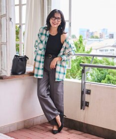 WEGO 【2025年秋冬新作/SMLサイズ展開/ユニセックス着用ITEM】オンブレチェックネルシャツ（LS）