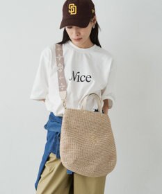 russet スリム2WAYトートバッグ <ナイロンラフィア>(CE-1717-WEB)