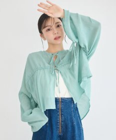 earth music&ecology ワッシャードロスト羽織りシャツ