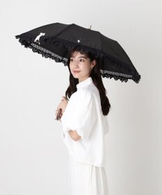 MOONBAT 【遮光/晴雨兼用日傘】POLO RALPH LAUREN(ポロ ラルフローレン) エンブフリル 折りたたみ傘 楽折 遮熱 UV