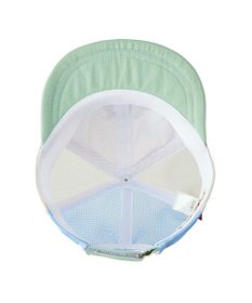 MIKI HOUSE HOT BISCUITS 【44-54cm】 ストライプ ロゴメッシュキャップ