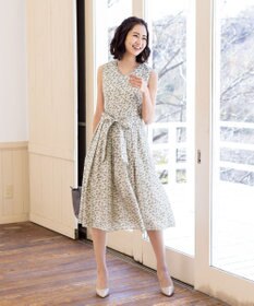 Tiaclasse 【洗える】華やかに着こなせる花柄ワンピース