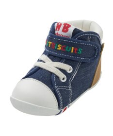 MIKI HOUSE HOT BISCUITS 【11.5-13.5cm】 かかと顔ドン デニム ファーストベビーシューズ