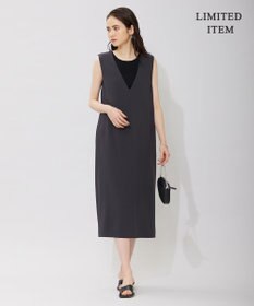 ICB 【WEB限定・洗える】BackSatinGeorgette ジャンパースカートワンピース