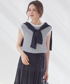 23区 S 【SLOW/一部店舗限定】ランダムリブフライス フレンチスリーブ カットソー