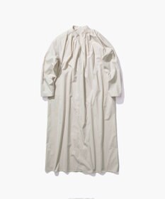 ATON NATURAL DYED COTTON LAWN | タックロングスリーブドレス