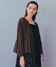 YECCA VECCA リボンデザインシアーブラウス