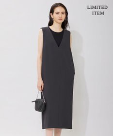 ICB 【WEB限定・洗える】BackSatinGeorgette ジャンパースカートワンピース