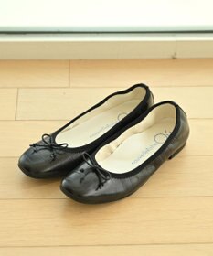 nouvelleRobe Oū 【本革・高反発】Square スクエアトゥ 型押しバレエシューズ