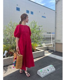 Green Parks ボリューム袖ロングワンピース