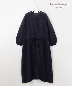自由区 【カトリエムブーケ】Texture forme フォルムワンピース ネイビー