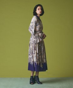 GRACE CONTINENTAL ボタニカルドレープワンピース