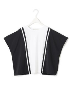 ICB L 【接触冷感・UVケア・洗える】シルケットスムースコンビ バイカラーカットソー