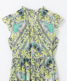 GRACE CONTINENTAL シフォンプリントティアードワンピース