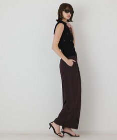 GRACE CONTINENTAL ビジューリブニットトップ
