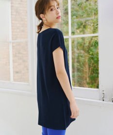 Tiaclasse 【洗える】フレンチスリーブニットチュニック