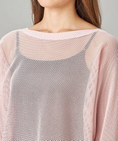 Chacott 【ノーソーイングニット】7分袖メッシュニットTシャツ
