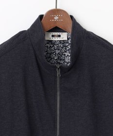 JOSEPH ABBOUD 【ジャージー/ストレッチ/軽量】トップメランジピケ スタンドジップアウター