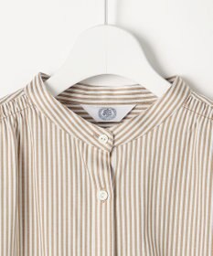 J.PRESS LADIES ストライプジャガード バンドカラー カットソー