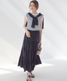 23区 S 【SLOW/一部店舗限定】ランダムリブフライス フレンチスリーブ カットソー