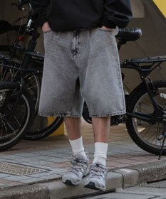 WEGO イージーバギーデニムショーツ