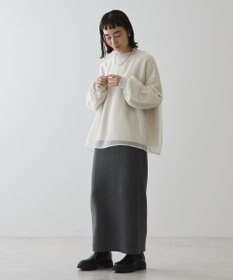 AMERICAN HOLIC オーガンジーレイヤードスウェット