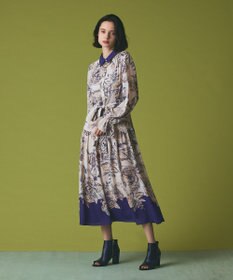 GRACE CONTINENTAL ボタニカルドレープワンピース