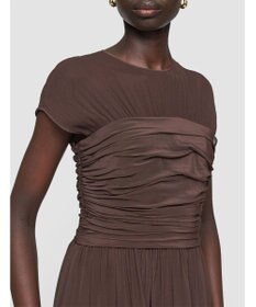 JOSEPH クレープ ド ソワ ミックス　フレアードレス