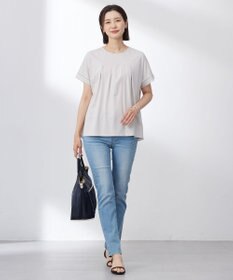 J.PRESS LADIES 【洗える・接触冷感】プレーティングジャージー フレア カットソー