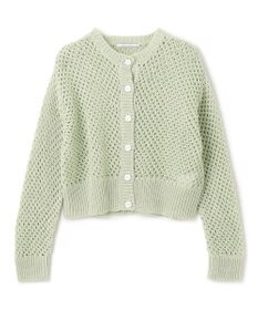 BEIGE， CACTUS / メッシュカーディガン