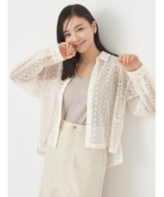 earth music&ecology レースショートシャツ