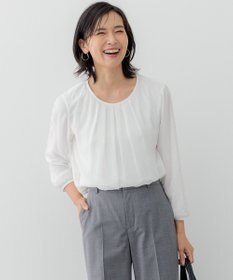 23区 S 【洗える】ドビードットシフォン ブラウス