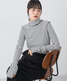 earth music&ecology リブタートルネックプルオーバー