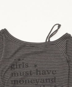 WEGO チョーカー付きボーダーロゴトップ