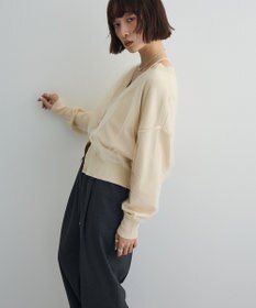 Green Parks チュールドッキングＶネックニットカーディガン