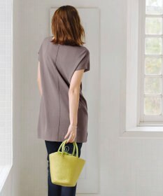 Tiaclasse 【洗える】フレンチスリーブニットチュニック