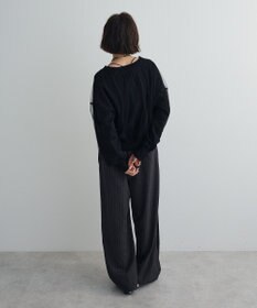 Green Parks チュールドッキングＶネックニットカーディガン