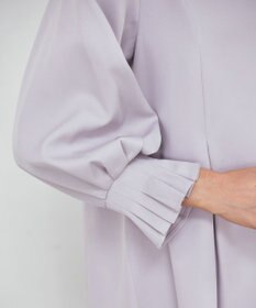 Tiaclasse 【洗える】プリーツパフ袖チュニックブラウス