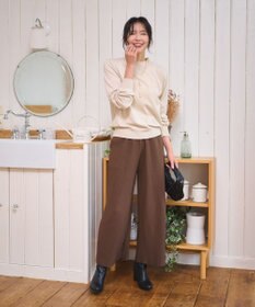 WEGO 【WEB限定/25年秋冬新作/洗濯OK/毛玉レス】ハイネックプルオーバー