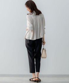 組曲 L 【WEB限定】ギャザーライトデシン ブラウス