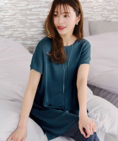 Tiaclasse 【洗える】フレンチスリーブニットチュニック