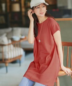 Tiaclasse 【洗える】フレンチスリーブニットチュニック