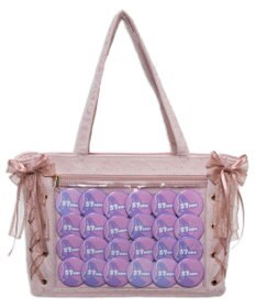 WEGO 【痛バ＆推し活グッズ】ドレッシーレースアップ痛バッグS