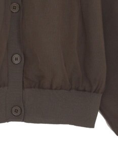 Green Parks チュールドッキングＶネックニットカーディガン