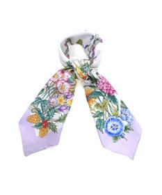 Marca ＜春の新色！＞【伝統横濱スカーフ】四季のツリー花 大判 シルクツイル スカーフ