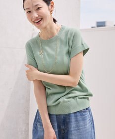 AMERICAN HOLIC 【接触冷感】フレンチスリーブニットプルオーバー