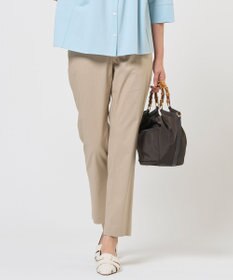 J.PRESS LADIES 【WEB限定カラーあり】セルロースリネンストレッチ テーパード パンツ