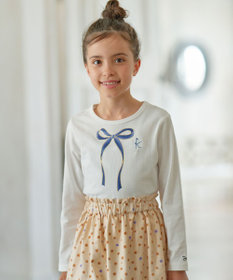 組曲 KIDS 【110-140cm】リボンアート Tシャツ