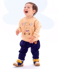 MIKI HOUSE HOT BISCUITS 【80-110cm】【NEW Color Series】裏毛パイル素材 トレーナー